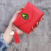 Monedero de Color Sólido con Borla de Frutas y Verduras Shein 70% de descuento Cartera Estilo Ins Cartera para Mujer Portatarjetas de Estudiante Cartera Delgada