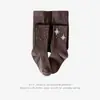 Medias nuevas para niñas con estampado de estrellas, mallas blancas finas para niños para primavera y otoño, adecuadas para usar como prenda exterior