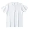 (Mismo Estilo para Hombres y Mujeres) Camisa Henry de Manga Corta de Algodón Peinado de Xinjiang Camiseta de Manga Corta con Cuello Henry Retro Americano Pesado