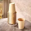 Dispensador de Vasos Desechables Acrílico Soporte de Escritorio para Vasos Estante para Encimera Portavasos de Papel de Lujo Ligero Estante de Almacenamiento Hogareño