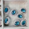 Bola de diamante incrustada con cuentas de cristal de pedrería, cuentas con agujero, cuentas espaciadoras, hechas a mano, material para colgante de pulsera de mano, accesorios de joyería DIY al por mayor