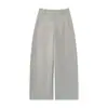 Calça Social Feminina Wide Leg de Cintura Alta Estilo Old Money Simples 2026 Outono Nova Chegada Moda Solta Casual Curva