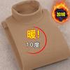 Camiseta Base de Vellón de Doble Cara para Hombre de Cuello Alto Camiseta de Vellón de Manga Larga para Hombre Ropa Interior Térmica Gruesa con Forro de Vellón para Otoño e Invierno