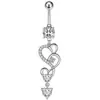 Piercing de Ombligo de Gama Alta con Circonitas Tachonadas, Anillo de Ombligo Elegante y de Moda, Accesorio de Moda, el Más Vendido al Por Mayor Personalizado de Amazon