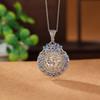 Colgante de plata de ley S925 con forma de jade hetiano, estilo nacional, cloisonné, con doce signos del zodíaco, colgante de plata con forma de la suerte