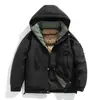 Nueva Chaqueta Deportiva de Otoño e Invierno para Hombre con Forro de Polar, Gruesa Tendencia Marca Ropa de Trabajo Abrigo de Algodón, Chaqueta de Invierno Casual Holgada de Doble Uso