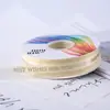 Cuerda para Empaque de Pastel de Regalo Acanalada con Estampado Dorado Cinta Cinta Decorativa Cinta para Caja de Postre de Boda Caja de Dulces Tira de Tela de Cinta