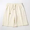 Pantalones Cortos de Algodón Finos, Pantalones Cortos Versátiles Casuales Paul Sports para Hombre, Pantalones de Cinco Puntos Rectos Sueltos de Algodón Puro de Verano con Bordado