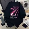 Camiseta Masculina de Manga Curta Estilo Americano, Tecido Pesado, Estampa de Meteoro com Letras, Novo Estilo de Verão, Caimento Solto, Versátil, Moderna, Camiseta Personalizada