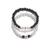 Moda Europeia e Americana transfronteiriça fornecimento casal Pérola obsidiana com contas pulseira de amor pulseira joias artesanais atacado