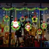 Novos Adesivos de Parede de Natal Xh6254 Guirlanda de Natal Decoração de Janela Adesivos para Porta de Vidro de Loja Adesivos de Parede Removíveis