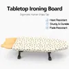 Tabla de planchar plegable de madera maciza para escritorio, almohadilla pequeña de mesa para planchar para el hogar y dormitorio