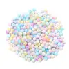 Cuentas Redondas de Acrílico Plateado Color AB Degradado, Cuentas Sueltas de Colores Aurora, Materiales para Pulsera de Abalorios Hecha a Mano DIY, Accesorios de Joyería