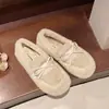 Novas Pantufas de Pelúcia Quentes com Aumento de Altura, de Calçar em Um Passo, Outono/Inverno para Mulheres, Pantufas de Pelo com Solado Grosso para Mulheres, para Uso Externo, Biqueira Fechada, 2026, Algodão
