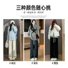 Calça de Veludo de Cordeiro Wide Leg para Mulheres Outono e Inverno 2025 Nova Solta Caimento Reto Veludo de Corduroy Casual Espessada Calça de Veludo
