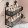 Estante de ventosa para baño, instalación sin taladro, para usar en baños y inodoros, una solución de almacenamiento versátil para varios artículos, estante de pared para encimeras de tocador
