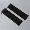 Pantalones de Bolsillo Plano de Tela No Tejida Negra Engrosada, Resistentes al Polvo, Bolsillo de Solapa Rectangular Termosellado, Bolsa de Almacenamiento para Mesa Larga de Exterior, Pantalones con Bolsillo de Solapa de Cordón