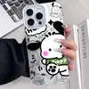 Funda de Teléfono de Dibujos Animados de Cachorro Estilo Ins Popular de Venta Caliente Japonesa y Coreana para iPhone 15 con Agujero Grande, Funda Dura de Hilo de Plumas Apple 17 Pro