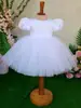 Vestido de Princesa Transfronterizo Europeo y Americano con Mangas Abullonadas para Niños Pequeños y Medianos, Falda Tutú de Cumpleaños, Vestido de Noche para Niña Anfitriona de Un Año en Otoño