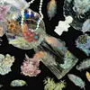 30 Piezas de Pegatinas de Lámina de Oro para Mascotas de Compra Directa Transfronteriza, Materiales Artísticos Retro para Decoración DIY de Diario, Pegatinas de Lámina de Oro Base