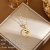 Colar de casamento de luxo com luz de cobra redonda transfronteiriça europeia e americana, microincrustado, feminino, celebridade online, corrente de clavícula, corrente de clavícula de aço de titânio, corrente de pescoço para mulheres