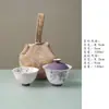 Conjunto de Chá Tingido de Roxo Glicínia Pendurado Pintado à Mão Yiyan para Uso Doméstico, Bule Feito à Mão, Gaiwan, Coleção de Xícaras de Chá, Conjunto de Chá Gongfu de Alta Qualidade