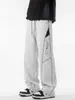 Pantalones rectos de punto gofrado con costuras de contraste para hombre ACU, nuevos pantalones anchos casuales de tendencia de marca para otoño/invierno 2026, pantalones curvos