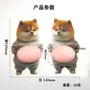 Cachorro Shiba Inu Barrigudo Corgi Carro Adesivo Anticolisão Silicone Ultramacio Adesivo Anticolisão Decorativo para Casa Brinquedo Squishy