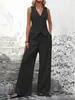 2024 Europa y Estados Unidos transfronterizo TEMU más vendido nuevo chaleco de moda pantalones costuras collage traje casual X1885