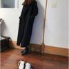 Abrigo de Lana Chaqueta Estilo Coreano para Mujer Estilo Hepburn Alto Gama Petite Nuevo Otoño e Invierno 2025 Abrigo de Lana Negro Francés