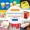 Caixa de Papelão Branco para Bolo de Frango Frito Embalagem para Alimentos de Panificação Caixa Estéreo para Doces Caixa de Papelão Impressão Personalizada de Logo