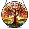 Transfronterizo Nuevo Colorido Redondo Vidrio Colgante Árbol de la Vida Hogar Ventana Jardín Atrapasoles