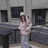 Jaqueta Corta-Vento Acolchoada Beibell Black Label Air Layer Comprimento Médio Inverno 2025 Nova 90 Penugem de Pato Branco com Capuz para Mulheres
