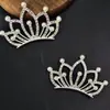 Aleación corona completa de diamantes accesorios para el cabello diy accesorios para el cabello hechos a mano ropa bolsa accesorios para niños material accesorios fabricantes recto