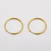 Aros de aro de moda para celebridades de internet europeas y americanas, acero de titanio chapado en oro de 18 quilates, aros lisos transfronterizos