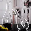 Decantador de Vinho de Cristal Sem Chumbo com Bocal Inclinado, Aerador de Vinho em Forma de Caracol, Conjunto de Luxo