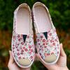 Sapatos femininos de pano antigos de Pequim para primavera e outono, antiderrapantes, com sola macia, casuais, respiráveis, resistentes ao desgaste, para dirigir