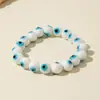 Joyería Europea y Americana Pulsera de Ojo del Diablo Bohemia con Cuentas Moda Ojo Personalizado Pulsera Elástica Venta al por Mayor