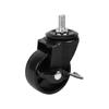 Venta al por mayor de fábrica Ruedas Negras de PP de 2 pulgadas Ruedas con Freno de Palanca Lateral en Espiral Rueda de Nylon para Silla de Oficina Ruedas Universales