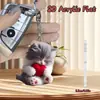 Llavero de Gato Acrílico Plano 2D Lindo y Colorido Accesorio para Llave de Coche Decoración de Fiesta Navideña Regalo