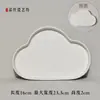 Plato de gres cerámico plato plano plato de gres cerámico de arcilla blanca alta gres pintado a mano gres bajo vidriado