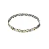 Pulsera Magnética de Corazón Color Oro Rosa para Mujer, Pulsera de Aleación de Zinc con Corazón Hueco Sólido Entrelazado, Simple y Versátil, Ajustable