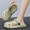 Zuecos de Verano para Hombre de Nuevo Estilo Transfronterizos para Uso en Exteriores, Sandalias Súper Cómodas, Talla Grande, Suela Gruesa, Chanclas Doble Uso para Exteriores y Playa