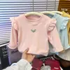 Nova camiseta infantil de manga longa, segunda pele feminina estilo coreano outono/inverno, roupa infantil quente de primavera, atacado, peça única top
