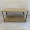 Fornecimento Direto da Fábrica de Estilo Europeu Mesa Sofá Pequena Lateral Alguns Canto Alguns Varanda Sala de Estar Mesa de Centro Quadrada Madeira de Tronco C