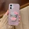 Nova Estilo High-End Capa Totalmente de Strass Adequada para Capa de Celular Apple 17 Pro Max, Design Simples para 16 15
