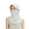 Sombrero Protector Solar de Verano con Capucha Protectora para el Cuello Gini Casco Parasol para Montar Bufanda de Seda Helada Protectora UV Sombrero Parasol