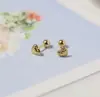 Brincos Simples Xadrez Amor Femininos Pequenos e Exquisitos Fofos Estilo Mori Distintivos Adorno de Cabeça para Orelha