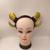 Accesorios de Halloween Disfraz Cuernos de Oveja Simulación Diadema Cabeza de Diablo Oscuro Cosplay Headwear Fiesta Casa Embrujada Accesorios de Cuernos