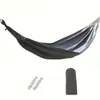 Hamaca individual de doble lona sin puntos de apoyo para camping al aire libre, columpio para niños en interiores, hamaca rayada engrosada antivuelco